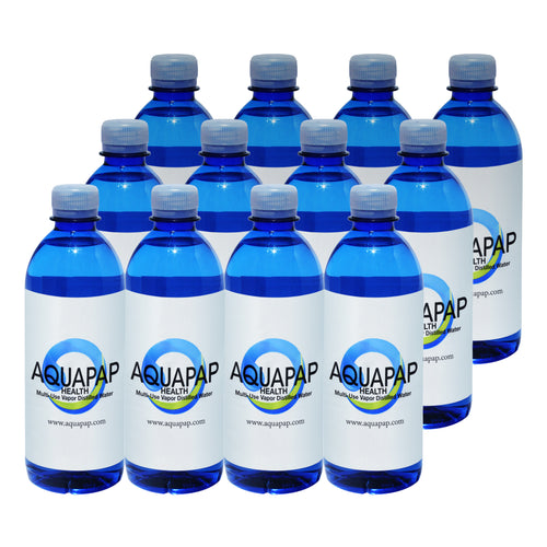 AQUAPAP 16.9 Ounce 12 Pack Vapor Distilled CPAP Water FREE SHIPPING