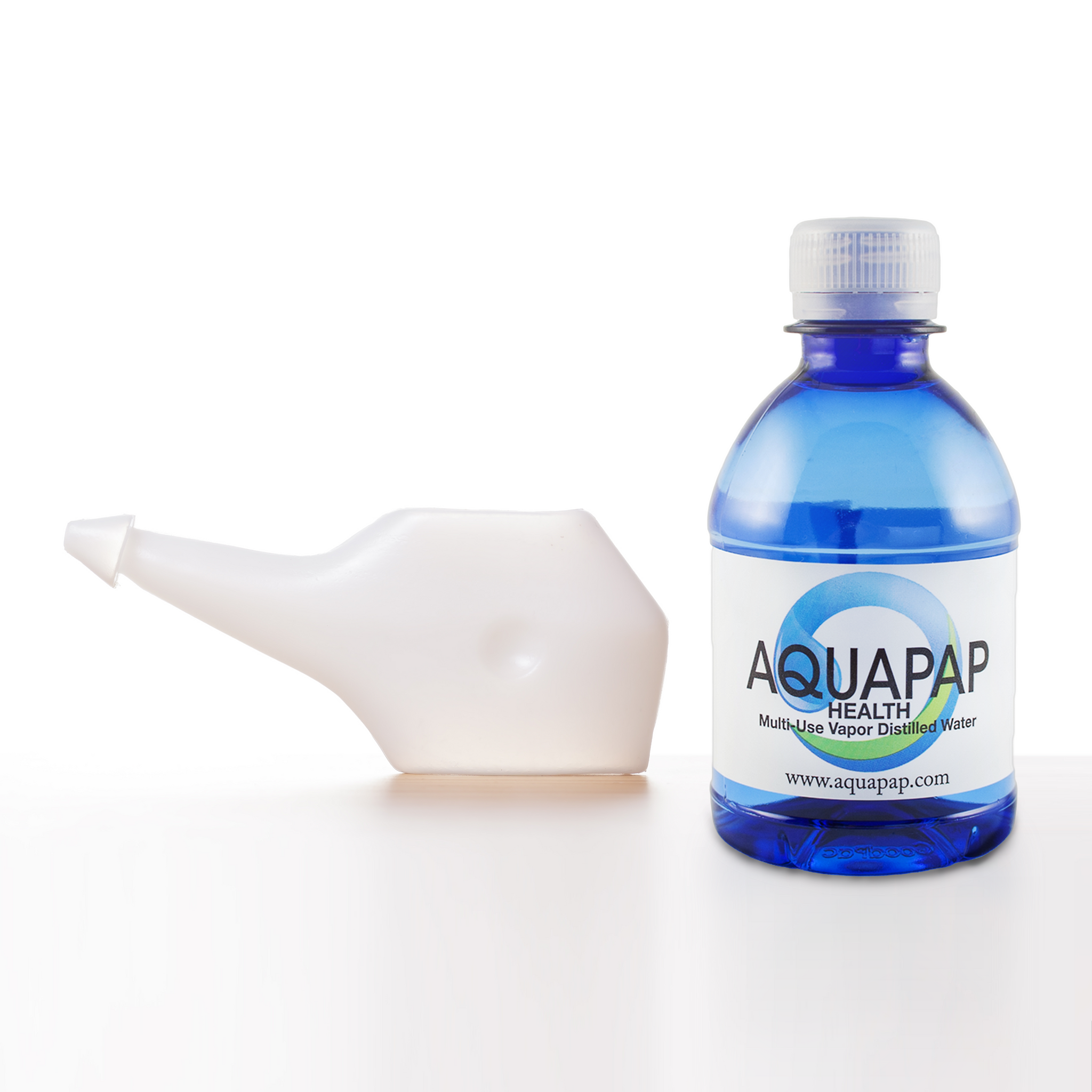 AQUAPAP Health Neti Pot Nasal Irrigation Vapor Distilled Water 8 Pack of 8oz Single Serve Bottles (Water Only Does Not Include Neti Pot)
